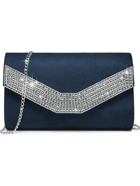 〽️Women's Navy Evening Bags Party Clutches Wedding Purses Cocktail Prom Handbags